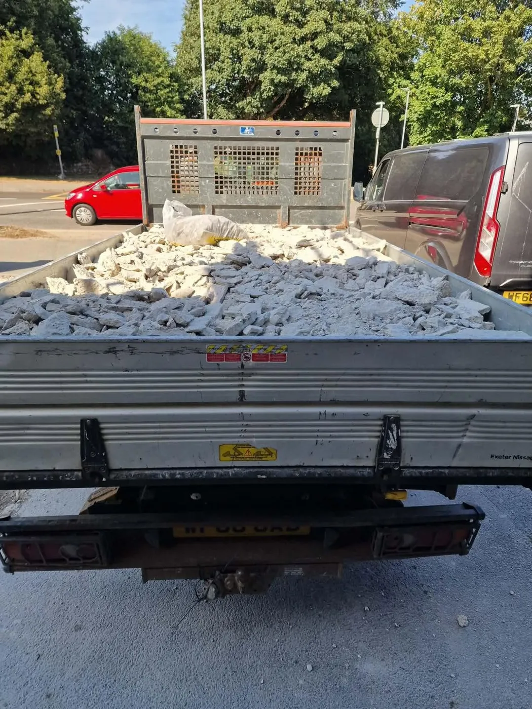 Truck loaded with stone aggregate